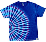 Tie Dyed Blue and Purple Peacock