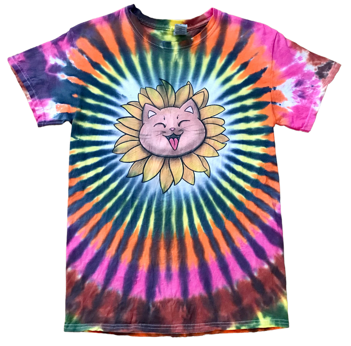 tie dye cat shirt