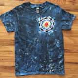 Tie Dyed Blue and Black Pocket Mandala