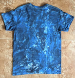 Tie Dyed Blue and Black Pocket Mandala
