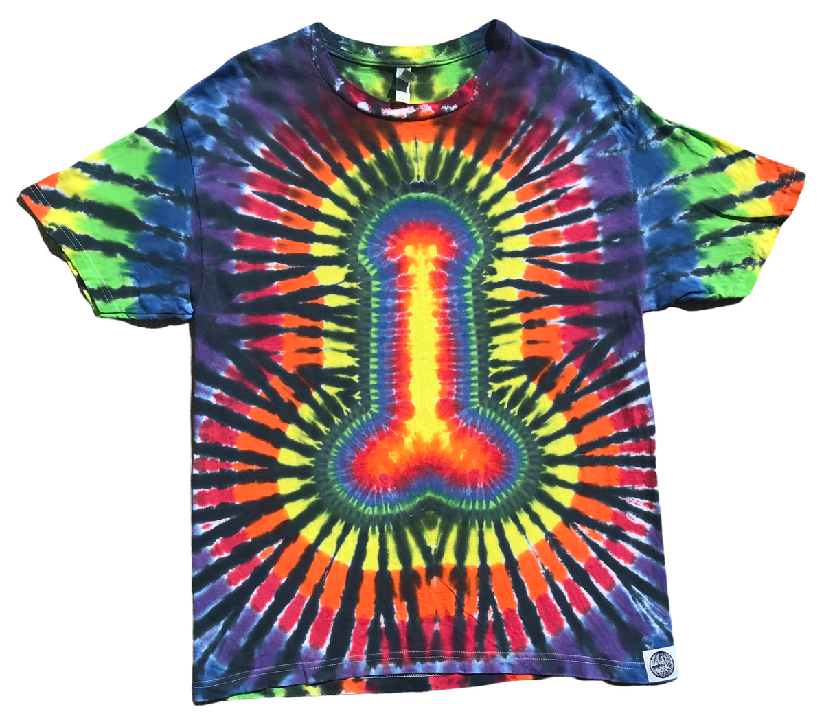 Rainbow Spiral Tie Dye T-Shirt | Paradisiac Psychedelic Goods Adult 4XL