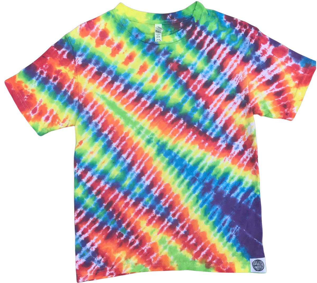 Rainbow Spiral Short Sleeve Tie Dye Shirt Adult XL