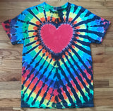 Rainbow Heart Tie Dyed Shirt