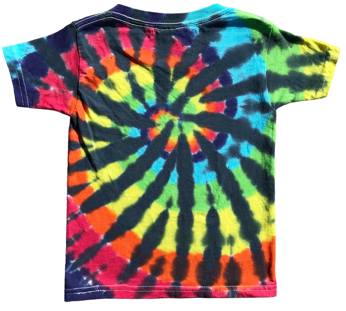 T-shirt Longues Manches Enfant - Tie Dye Arc-en-Ciel Violet - 100% Coton Gildan - Neuf Sans Étiquettes