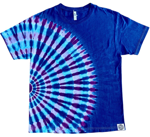 Tie Dyed Blue and Purple Peacock