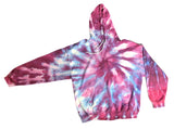 Purple Ice Dye Spiral Hoodie (size XL)