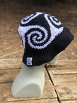 Spiral Granny Square Crochet Hat (Black & White)