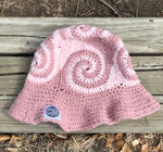 Spiral Granny Square Crochet Hat (Pink)