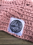 Spiral Granny Square Crochet Hat (Pink)