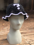 Black and White Sparkle ? Crochet Bucket Hat