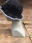 Black and White Sparkle ? Crochet Bucket Hat