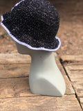 Black and White Sparkle ? Crochet Bucket Hat