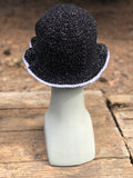 Black and White Sparkle ? Crochet Bucket Hat