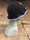 Black and White Sparkle ? Crochet Bucket Hat