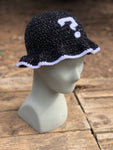 Black and White Sparkle ? Crochet Bucket Hat