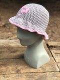 Grey and Pink ? Crochet Bucket Hat