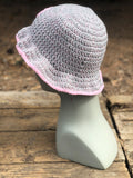 Grey and Pink ? Crochet Bucket Hat