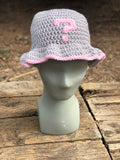 Grey and Pink ? Crochet Bucket Hat