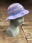 Rainbow and Purple ? Crochet Bucket Hat