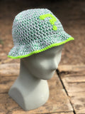 Grey and Green ? Crochet Bucket Hat