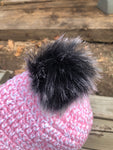 Pink, Black, & White Fluffy ? Crochet Bucket Hat