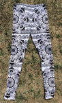 Black & White Mandala Printed Leggings - Lively Vibes