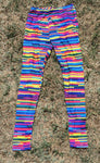 Rainbow Knit Stitch Patterned Leggings - Lively Vibes