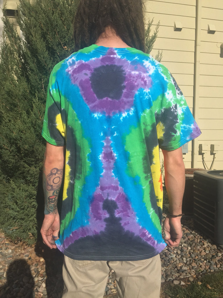 Dark Green Tie Dye Shirt 