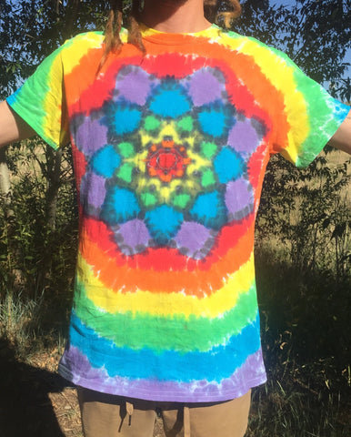 Rainbow Lotus Mandala Shirt - Lively Vibes