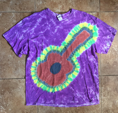 Tie Dyed Guitar Shirt - Lively Vibes