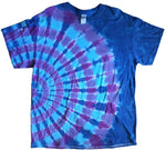 Tie Dyed Blue and Purple Peacock