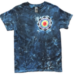 Tie Dyed Blue and Black Pocket Mandala