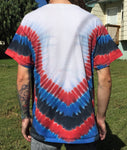 Butterfly Red and Blue Tie Dyed Shirt - Lively Vibes