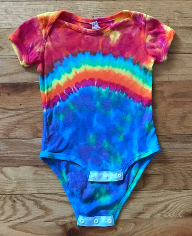 Cross Tie Dyed Rainbow Baby Suit