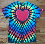 Rainbow Heart Tie Dyed Shirt