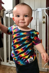Youth Rainbow Slash Tie Dyed Shirt
