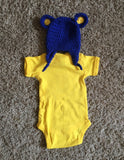 Yellow and Blue Baby Onesie and Hat Set - Lively Vibes