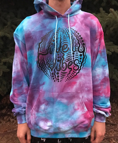 Lively Vibes Tie Dyed Logo Hoodie (Cotton Candy)