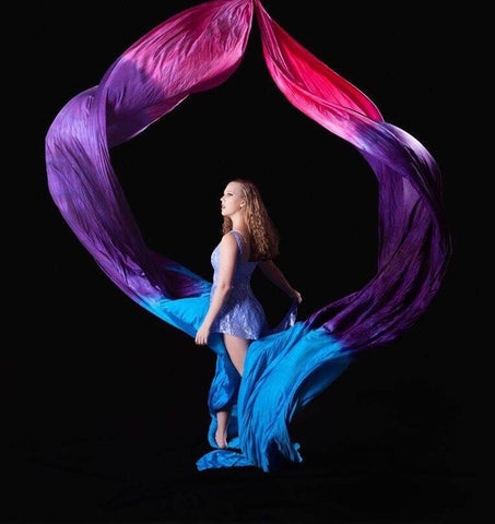Tri-Color Tie Dye Aerial Silk