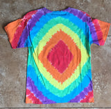 Rainbow Diamond Tie Dyed Shirt - Lively Vibes