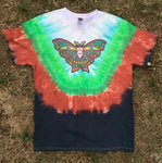 Luna Moth Tie Dyed Shirt - Lively Vibes