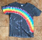 Black Shoulder Rainbow Tie Dyed Shirt - Lively Vibes