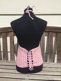 Rose Gold Crochet Top With Corset Back - Lively Vibes